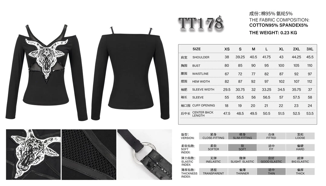 Ladies Devil Fashion Ezra Long Sleeve Top 7 Ladies Devil Fashion Ezra Long Sleeve Top