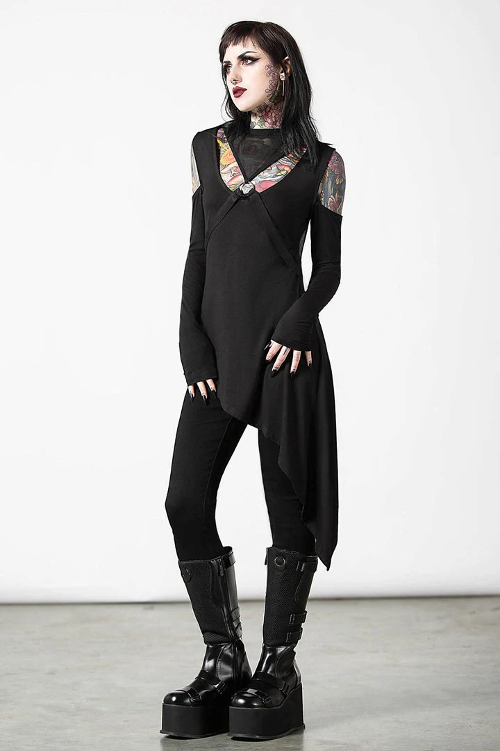 Ladies Killstar Turbulent Transit Asymmetric Top 7 Ladies Killstar Turbulent Transit Asymmetric Top