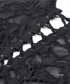 Ladies Dark In Love Nova Distressed Skull Top