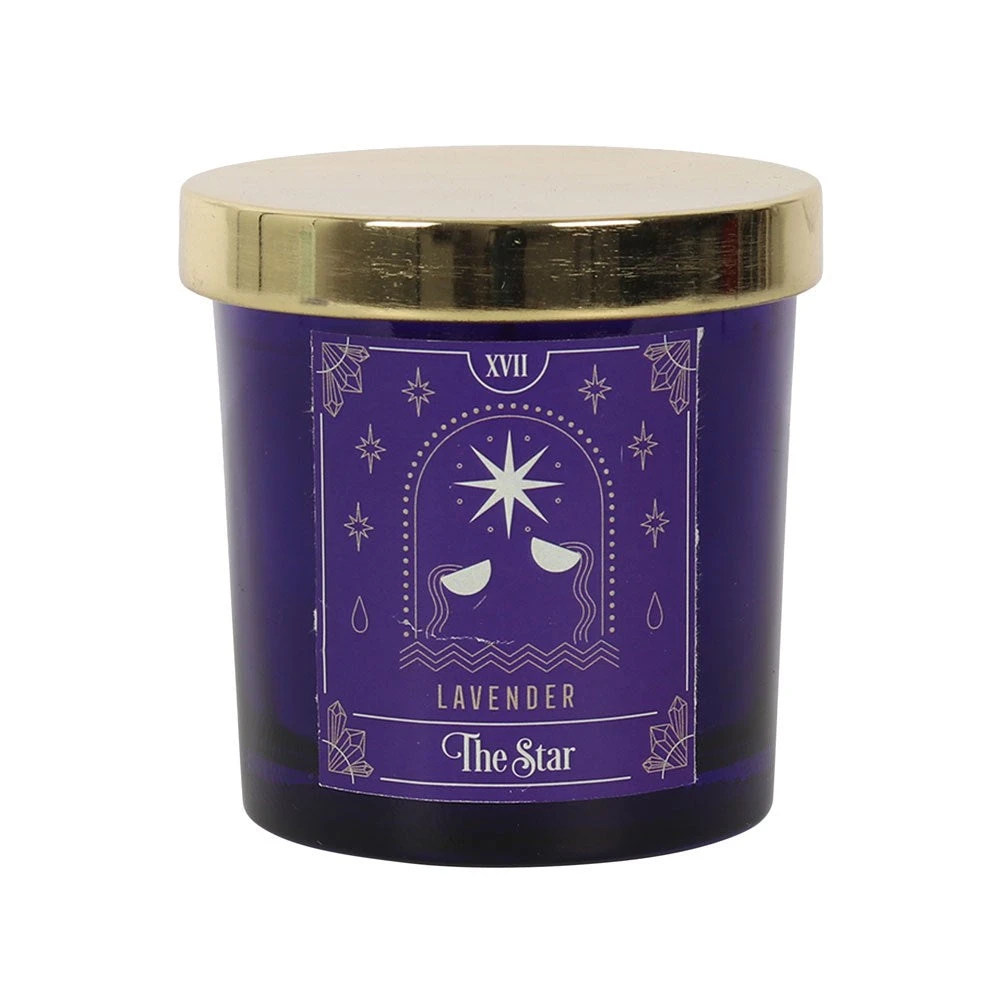 Gothic Gifts The Star Lavender Tarot Candle Homeware 3 Gothic Gifts The Star Lavender Tarot Candle Homeware