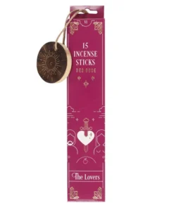 Homeware Gothic Gifts The Lovers Red Rose Tarot Incense Sticks