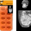 Homeware Gothic Gifts Orange Skull Ice Cube Tray