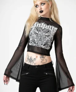 Killstar Unholy Witch Mesh Crop Top