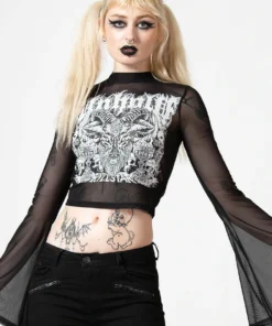 Killstar Unholy Witch Mesh Crop Top