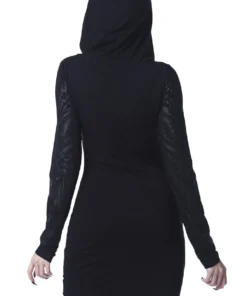 Ladies Killstar Untamed Hooded Dress