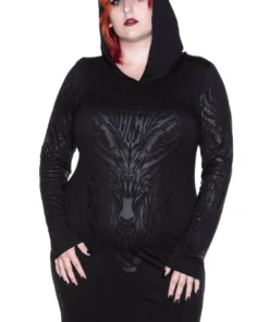 Ladies Killstar Untamed Hooded Dress
