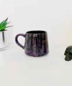 New Arrivals Weird & Wonderful Ceramics Purple Skull Stumpy Mug