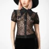 Ladies Killstar Vexina Lace Collar Blouse 2 Ladies Killstar Vexina Lace Collar Blouse