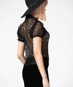 Ladies Killstar Vexina Lace Collar Blouse