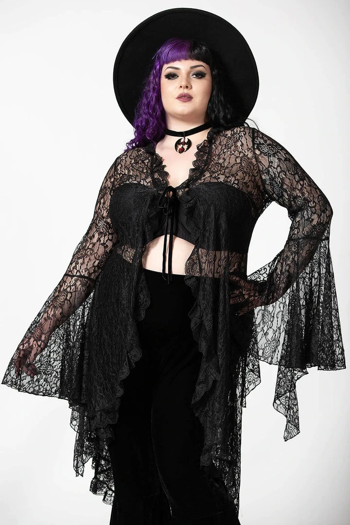 Killstar Vilania Lace Duster Ladies 9 Killstar Vilania Lace Duster Ladies