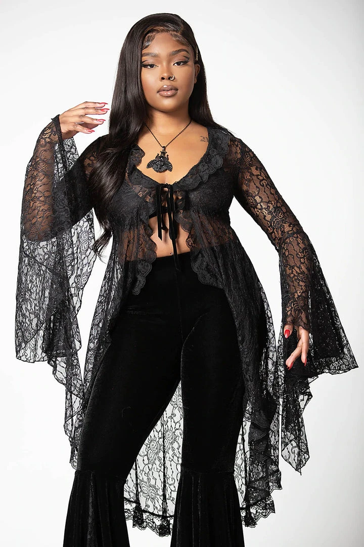 Killstar Vilania Lace Duster Ladies 3 Killstar Vilania Lace Duster Ladies