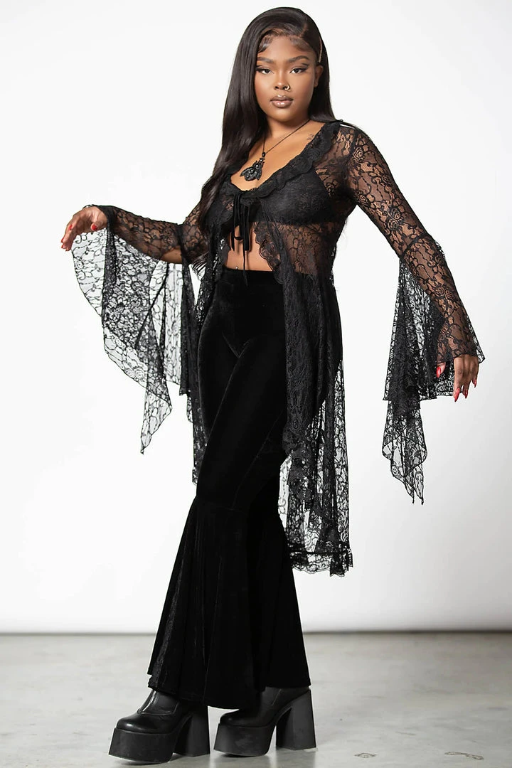 Killstar Vilania Lace Duster Ladies 4 Killstar Vilania Lace Duster Ladies