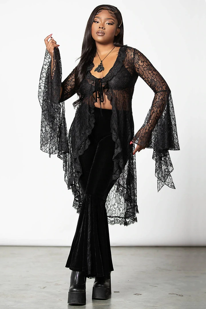 Killstar Vilania Lace Duster Ladies 5 Killstar Vilania Lace Duster Ladies