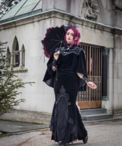 Dark In Love Cordelia Velvet Skirt Ladies