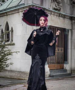 Dark In Love Cordelia Velvet Skirt Ladies