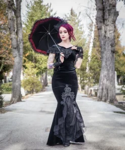 Dark In Love Cordelia Velvet Skirt Ladies