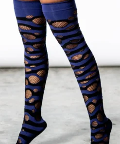 Killstar Wretched Soul Distress Socks Black / Midnight 7 Killstar Wretched Soul Distress Socks Black / Midnight