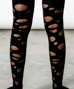 Killstar Wretched Soul Distress Socks Black Ladies 7 Killstar Wretched Soul Distress Socks Black Ladies