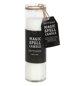 New Arrivals Gothic Gifts White Sage 'Happiness' Spell Tube Candle