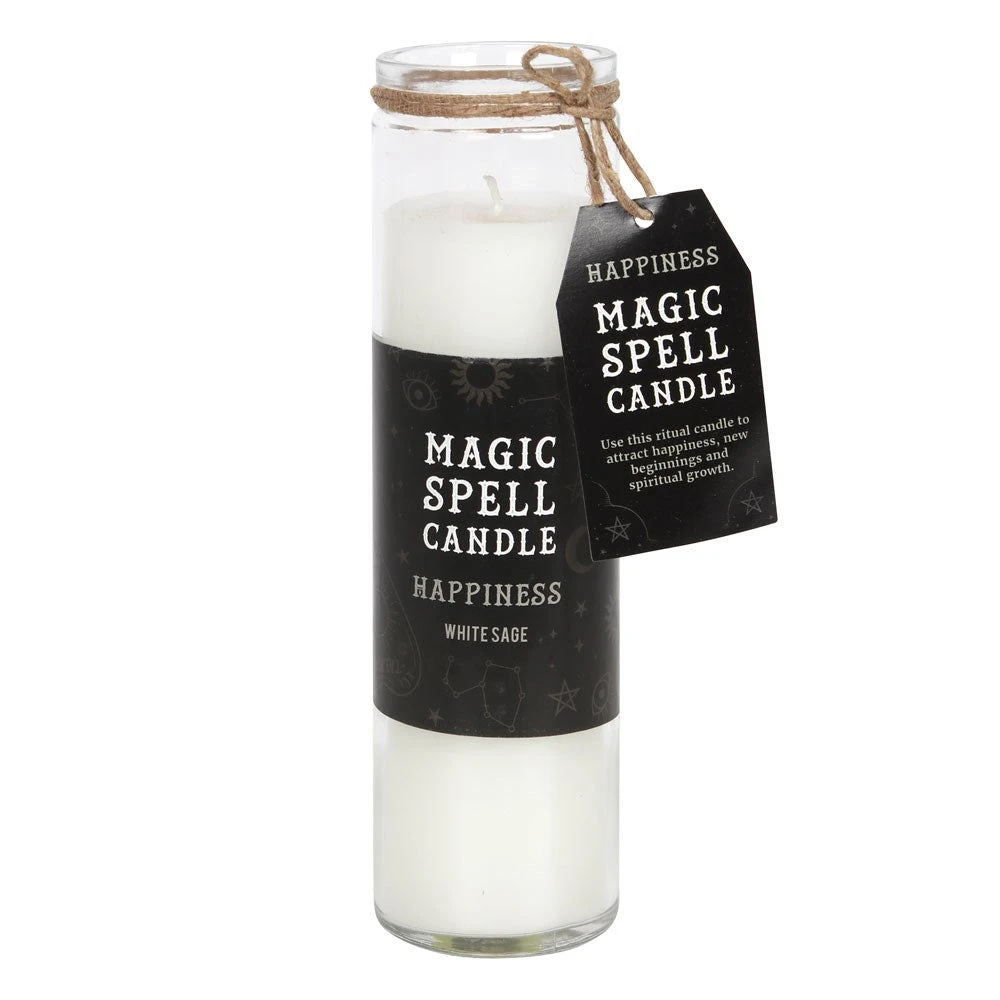 New Arrivals Gothic Gifts White Sage 'Happiness' Spell Tube Candle 3 New Arrivals Gothic Gifts White Sage 'Happiness' Spell Tube Candle