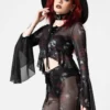 Killstar Wicked Rose Mesh Blouse New Arrivals