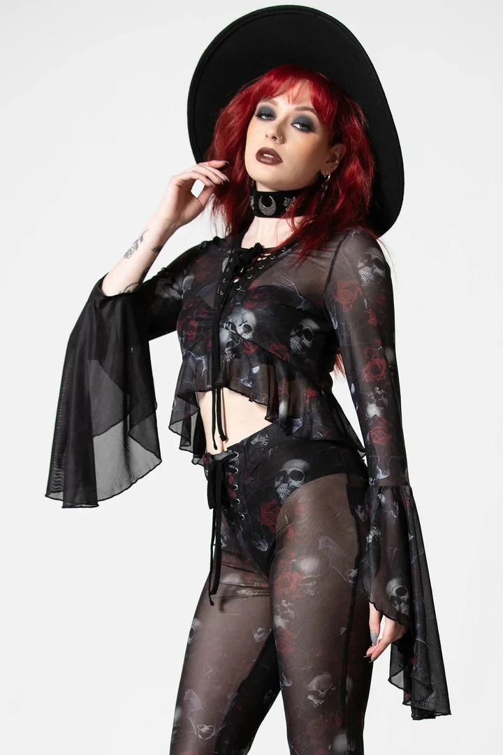 Killstar Wicked Rose Mesh Blouse New Arrivals 3 Killstar Wicked Rose Mesh Blouse New Arrivals