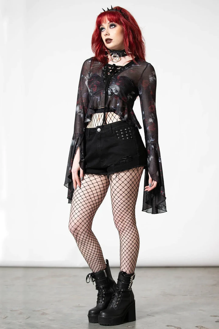 Killstar Wicked Rose Mesh Blouse New Arrivals 4 Killstar Wicked Rose Mesh Blouse New Arrivals
