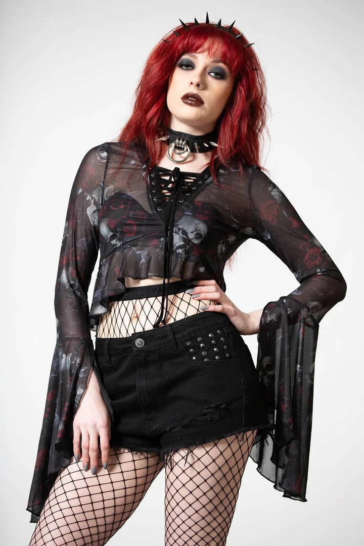 Killstar Wicked Rose Mesh Blouse New Arrivals 8 Killstar Wicked Rose Mesh Blouse New Arrivals