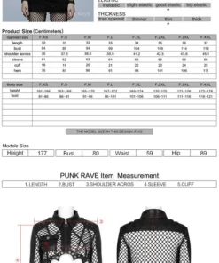 Punk Rave Avril Mesh Jacket Black Ladies 21 Punk Rave Avril Mesh Jacket Black Ladies