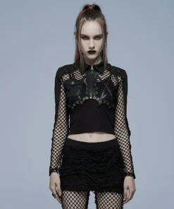 Punk Rave Avril Mesh Jacket Black Ladies