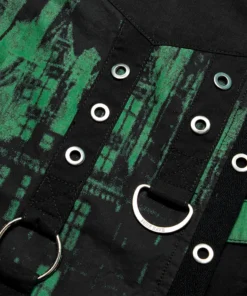 Punk Rave Ascelin Shirt Black / Green