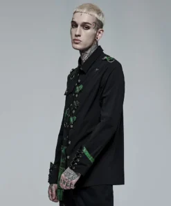 Punk Rave Ascelin Shirt Black / Green
