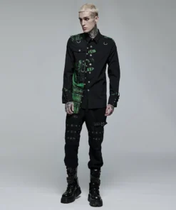 Punk Rave Ascelin Shirt Black / Green