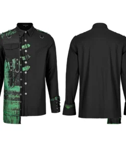 Punk Rave Ascelin Shirt Black / Green