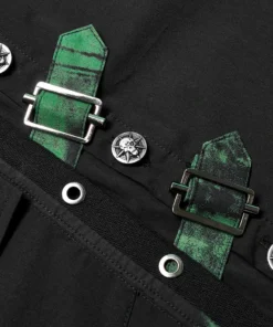 Punk Rave Ascelin Shirt Black / Green