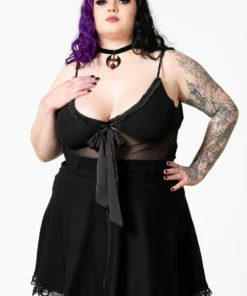 Killstar Yuna Ribbon Mesh Top