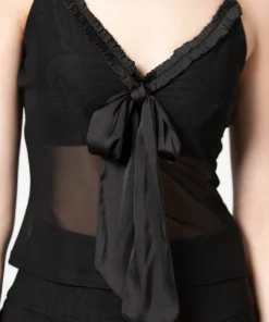 Killstar Yuna Ribbon Mesh Top 18 Killstar Yuna Ribbon Mesh Top