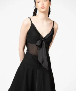 Killstar Yuna Ribbon Mesh Top