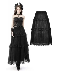 Ladies Dark In Love Delilah Maxi Skirt