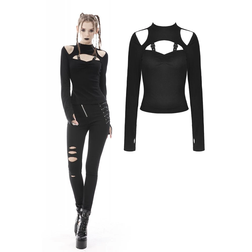 Dark In Love Alice Cold Shoulder Top Ladies 3 Dark In Love Alice Cold Shoulder Top Ladies