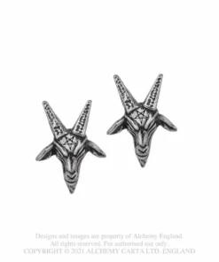 Alchemy Gothic Baphomet Studs Accessories