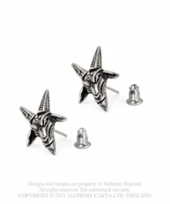 Alchemy Gothic Baphomet Studs Accessories