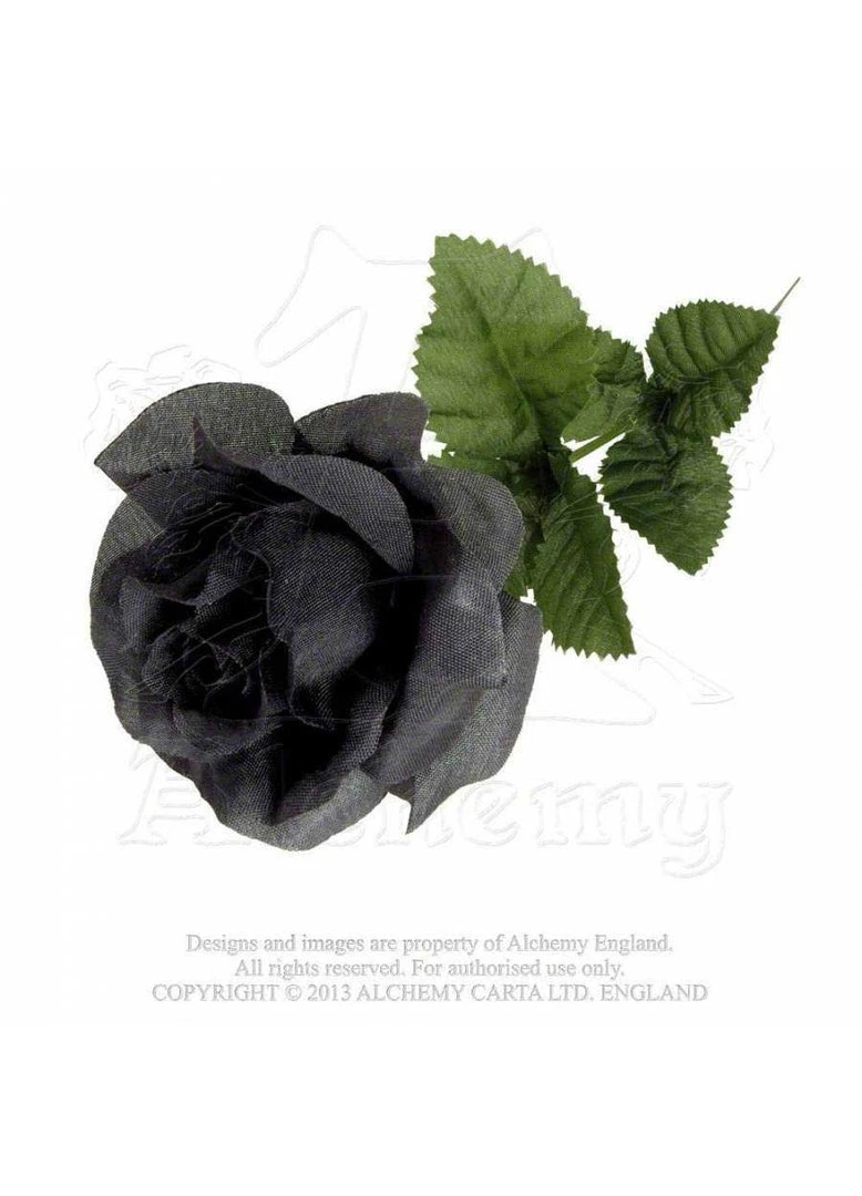 Kate's Clothing Ladies Alchemy Gothic Imitation Black Rose 4 Kate's Clothing Ladies Alchemy Gothic Imitation Black Rose
