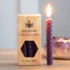 Gothic Gifts Purple Beeswax Prosperity Spell Candles
