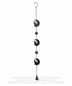 Alchemy Gothic Black Cat Moon Hanging Decoration