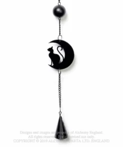 Alchemy Gothic Black Cat Moon Hanging Decoration 7 Alchemy Gothic Black Cat Moon Hanging Decoration
