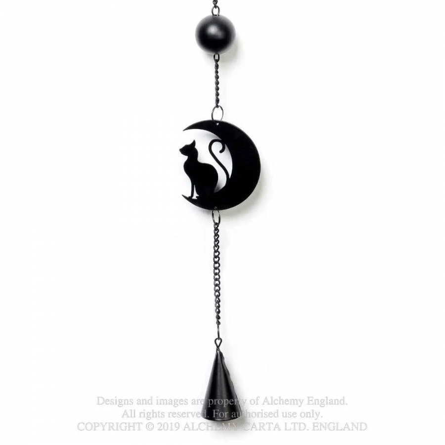 Alchemy Gothic Black Cat Moon Hanging Decoration 5 Alchemy Gothic Black Cat Moon Hanging Decoration