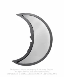 Alchemy Gothic Black Moon Hand Mirror