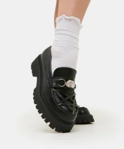 Koi Footwear Ladies Koi Silent Dusk Owl Pentagram Loafers