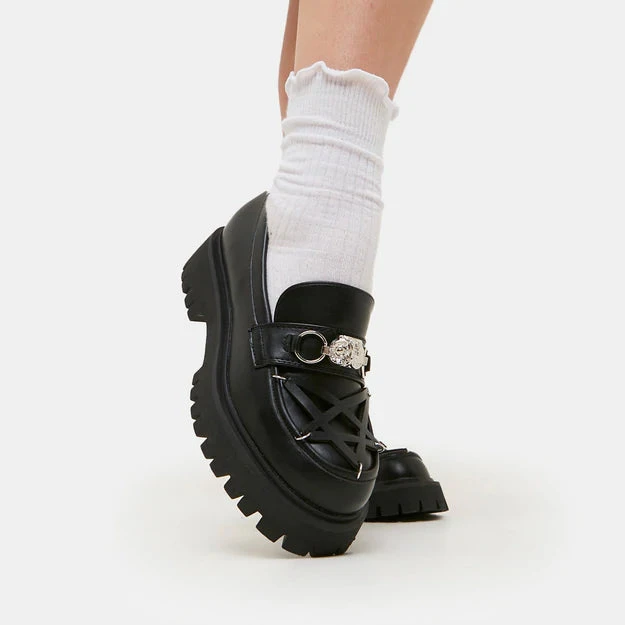 Koi Footwear Ladies Koi Silent Dusk Owl Pentagram Loafers 3 Koi Footwear Ladies Koi Silent Dusk Owl Pentagram Loafers